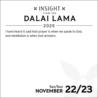 Insight From The Dalai Lama Box 2025 Calendar