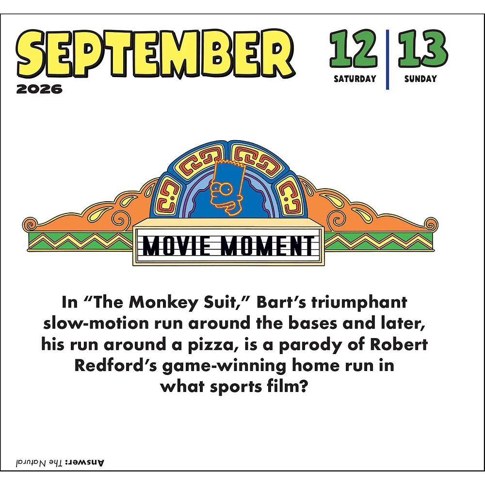 Simpsons 2026 Box Calendar