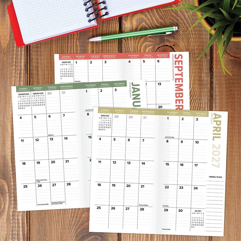 Mushrooms 2026 2 Yr Pocket Planner Calendar