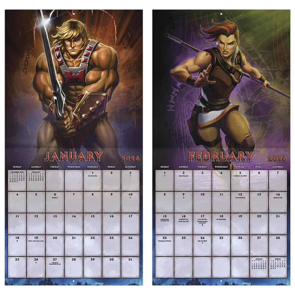 Masters Of The Universe 2026 Wall Calendar - Online Exclusive