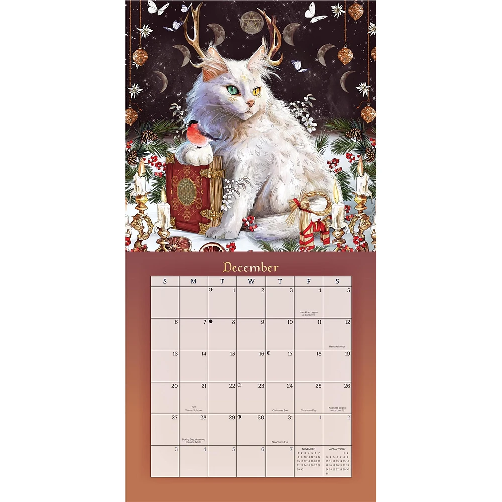 Magical Mystical Cats 2026 Wall Calendar