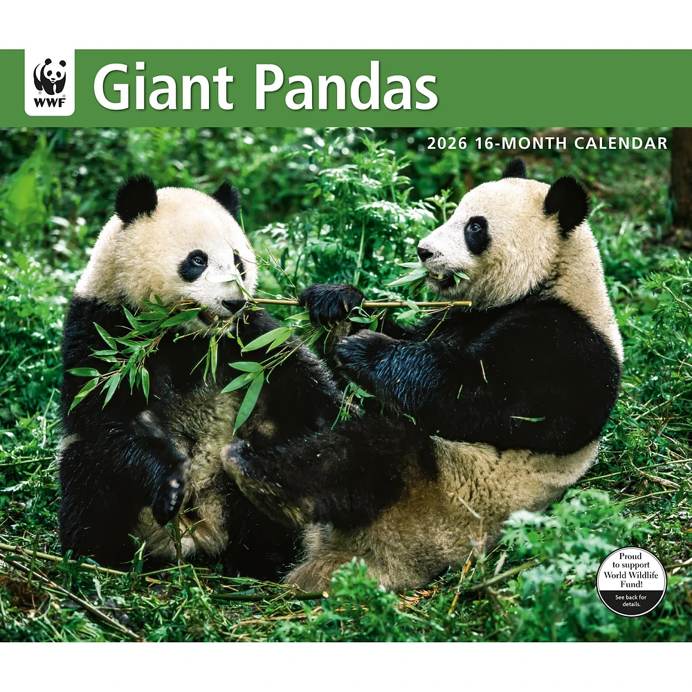 World Wildlife Fund Giant Pandas 2026 Wall Calendar
