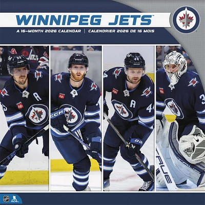 NHL Winnipeg Jets Bilingual 2026 Wall Calendar