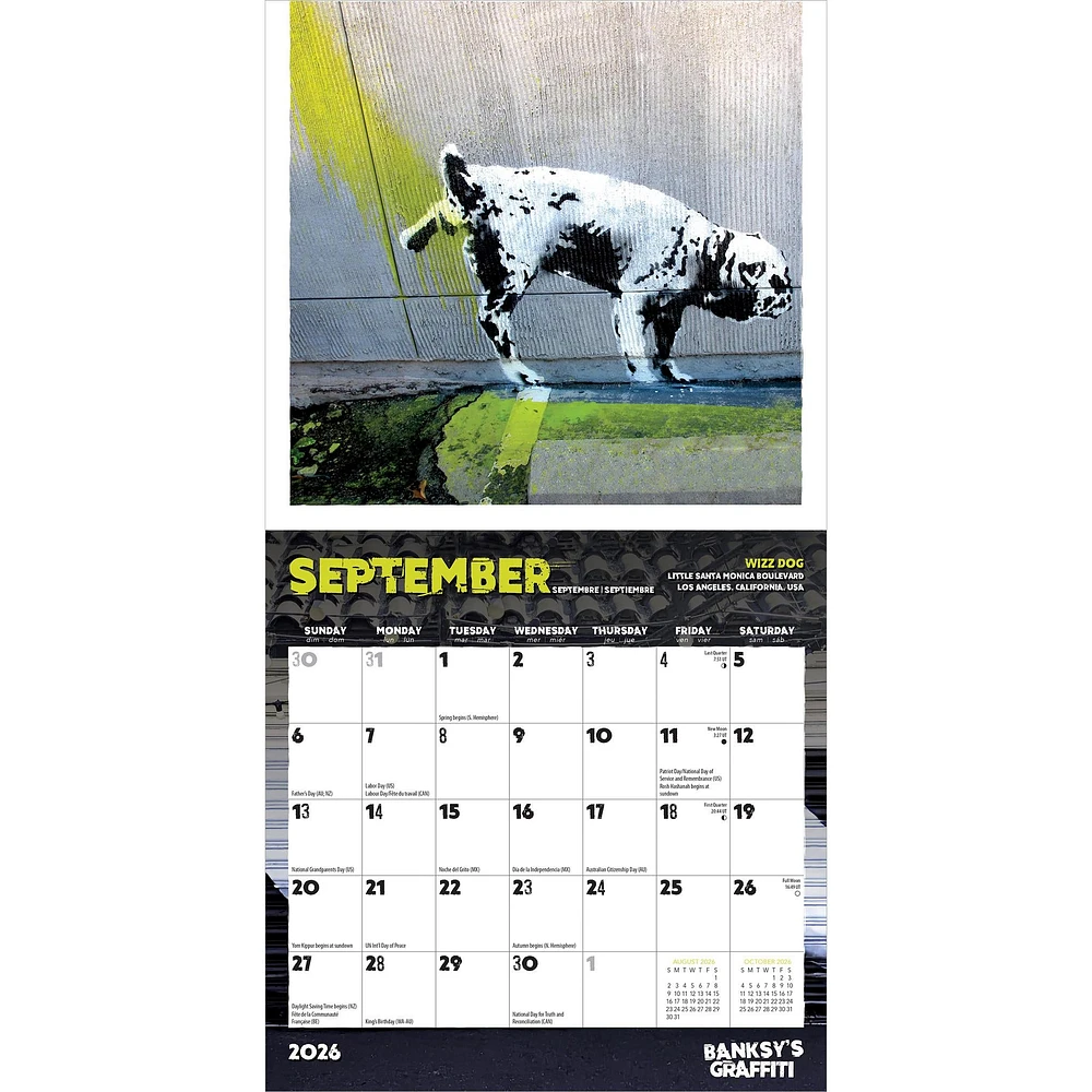 Banksys Graffiti 2026 Mini Calendar - Online Exclusive