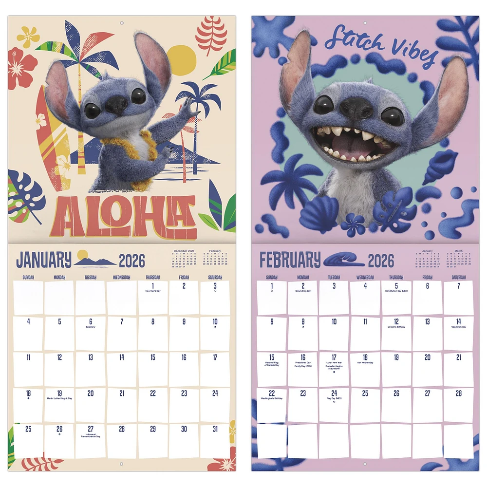Lilo And Stitch Live Action 2026 Wall Calendar - Online Exclusive