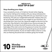 Golf Tip A Day Bill Kroens Box 2025 Calendar