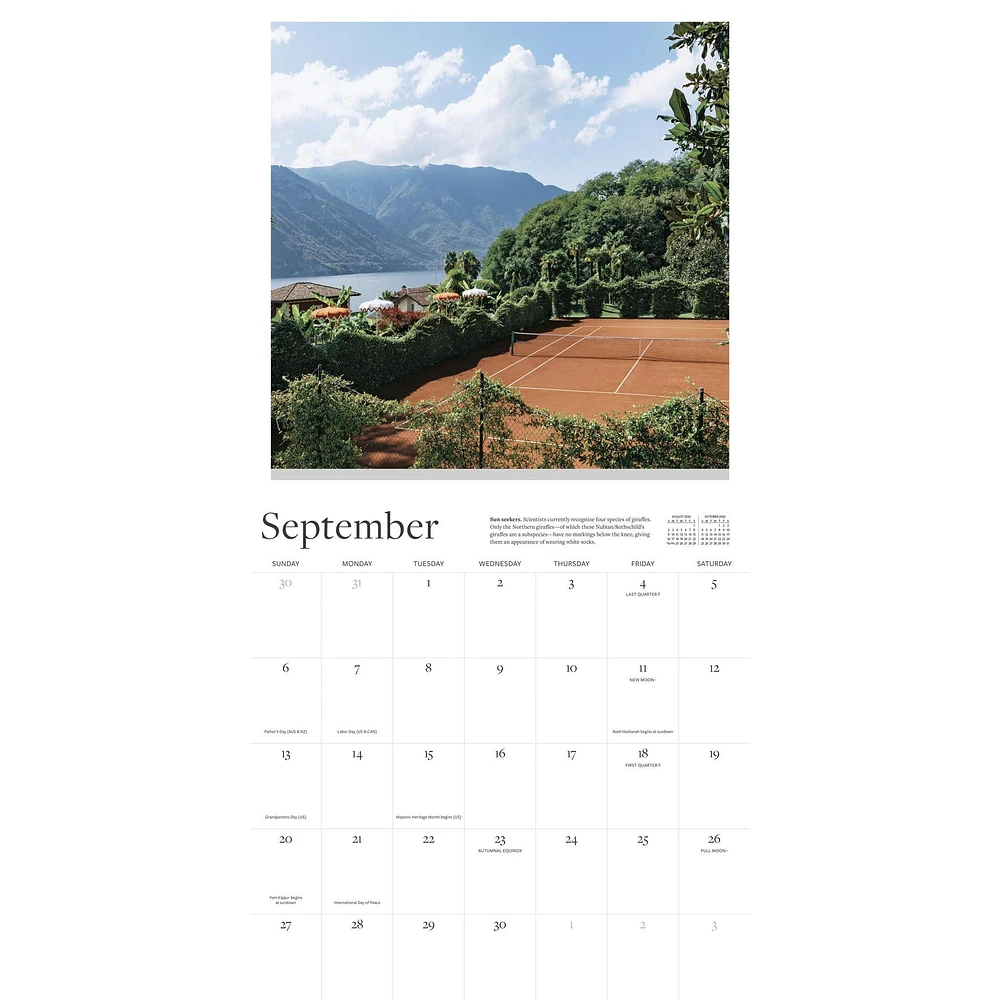 The Tennis Court 2026 Wall Calendar - Online Exclusive
