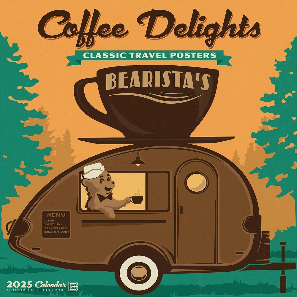 Coffee Delights ADG Wall 2025 Calendar