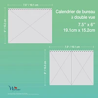 Quebec 2026 Double View Easel Calendar (French)
