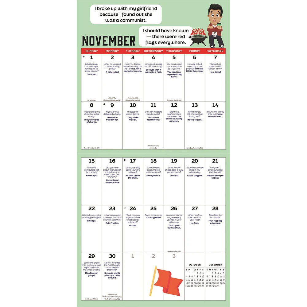 King Of The Dad Jokes 2026 Wall Calendar