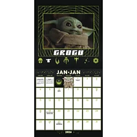 Star Wars Mandalorian Grogu Bilingual 2026 Wall Calendar