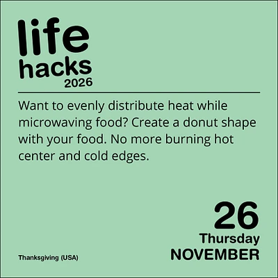 Life Hacks 2026 Box Calendar