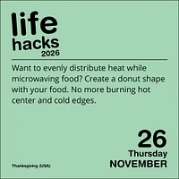 Life Hacks 2026 Box Calendar