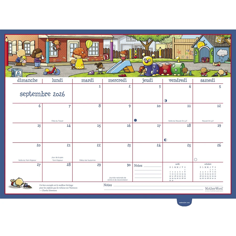 Motherword 2025-2026 Deluxe Wall Calendar (French)