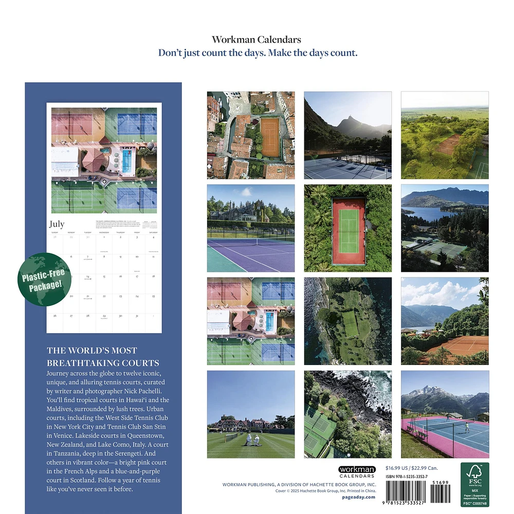 The Tennis Court 2026 Wall Calendar - Online Exclusive