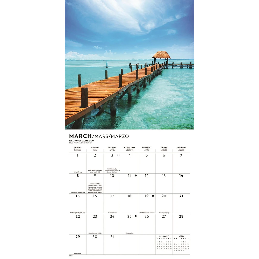 Island Paradise 2026 Mini Calendar