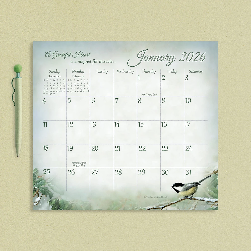 Songbirds 2026 Special Edition Mini Magnetic Keepsake Calendar