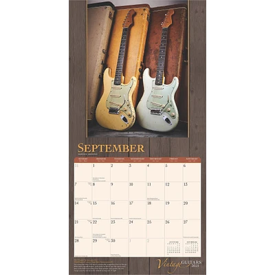 Vintage Guitars Wall 2025 Calendar