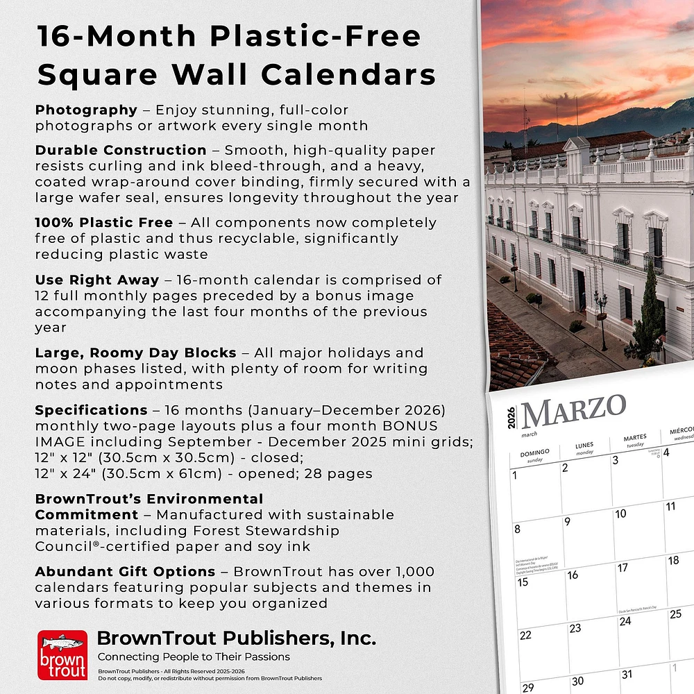 Mexico 2026 Wall Calendar