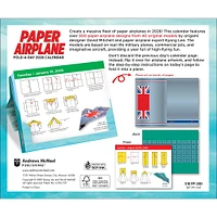 Paper Airplane Fold-A-Day 2026 Box Calendar
