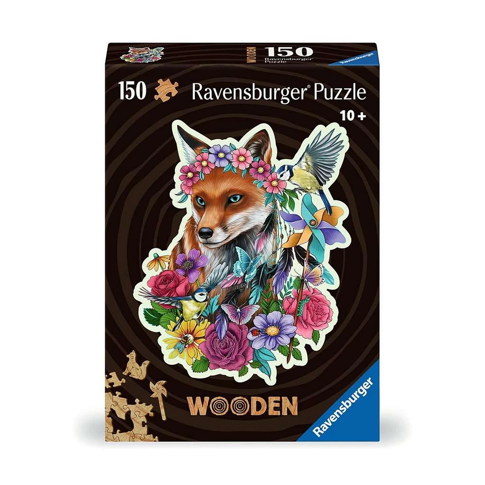 Colorful Fox Wooden 150 Piece Puzzle Ravensburger