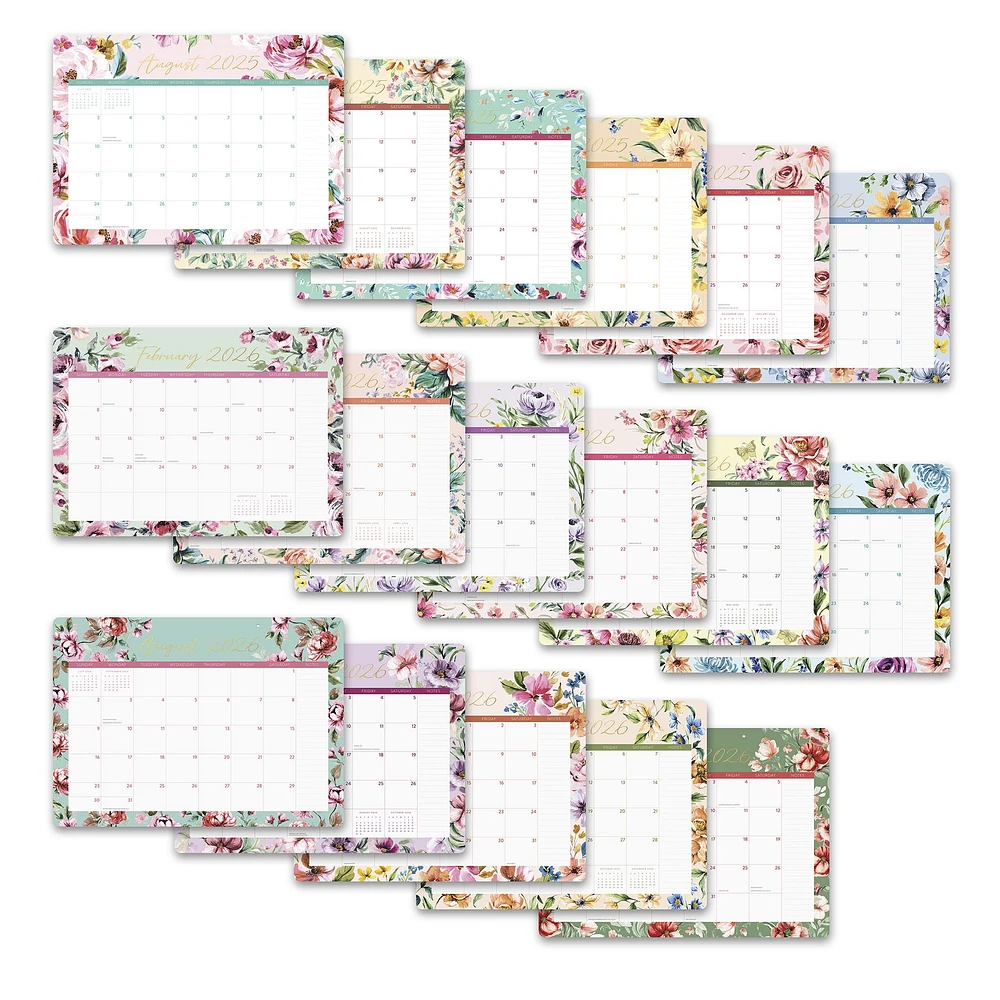 Bella Flora 2026 Decorative Desk Pad Calendar