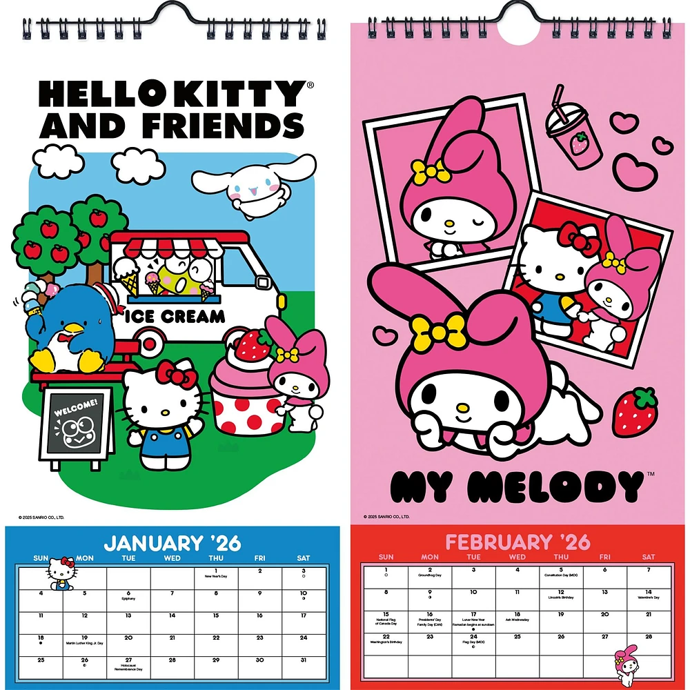 Hello Kitty and Friends 2026 Mini Poster Calendar