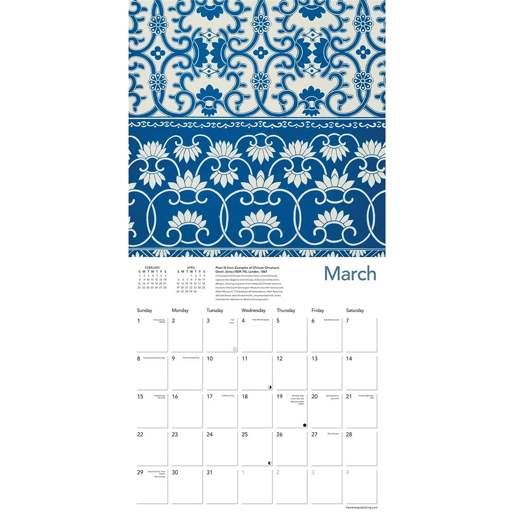V&A: True Blue 2026 Wall Calendar - Online Exclusive