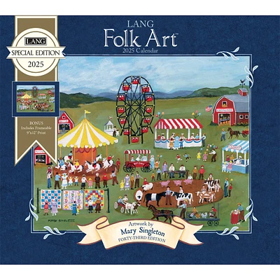 Lang Folk Art Special Edition with Print Wall 2025 Calendar