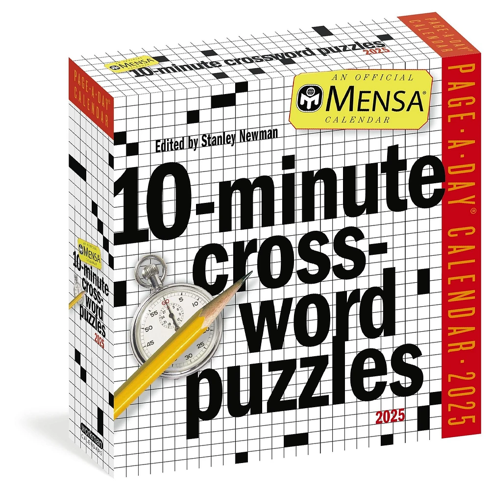 Mensa 10 Minute Crossword Puzzles Box 2025 Calendar