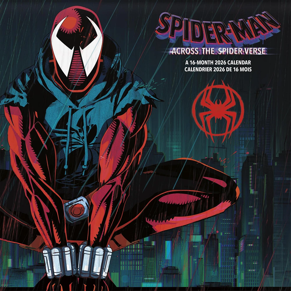 Spider Man Across The Spider Verse Bilingual 2026 Wall Calendar
