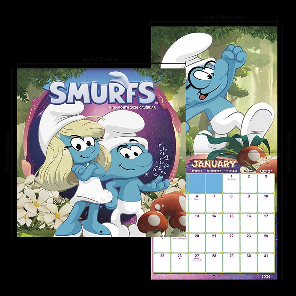 Smurfs 2 2026 Wall Calendar - Online Exclusive