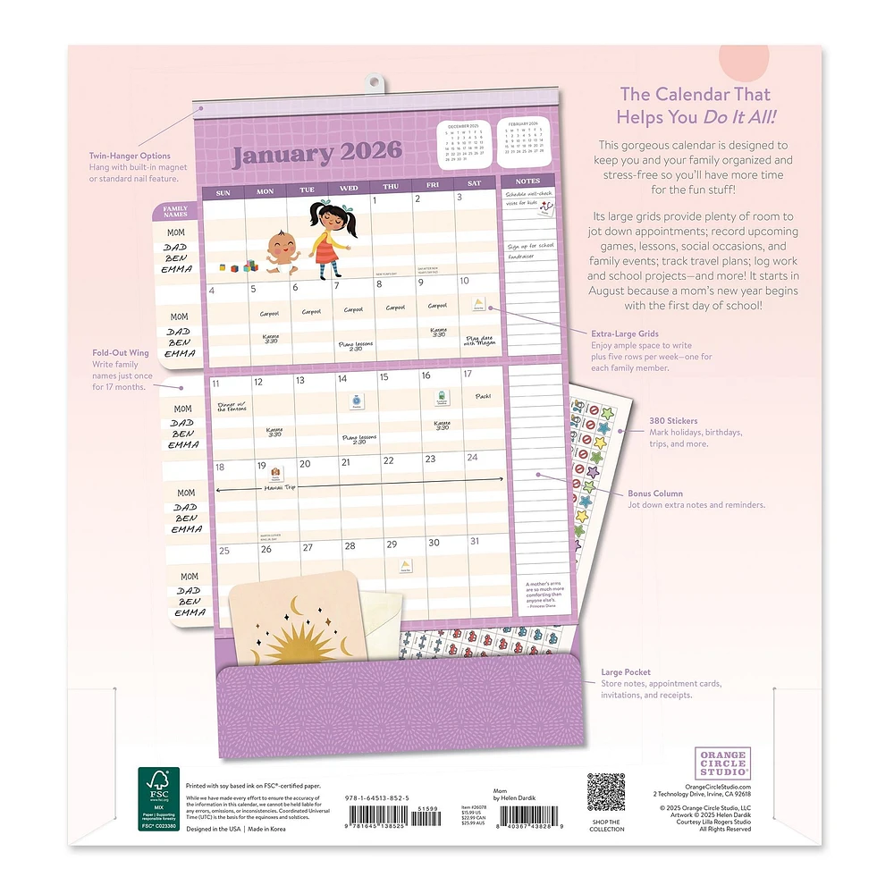 Mom Do It All 2026 Wall Calendar