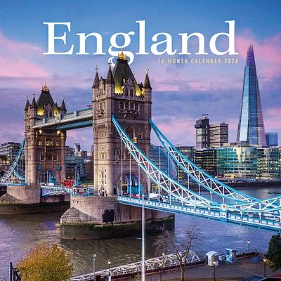 England 2026 Wall Calendar