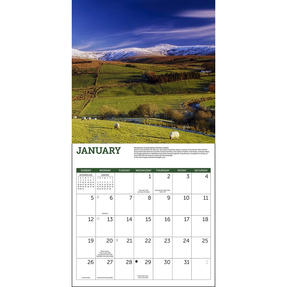 Irish Country Wall 2025 Calendar