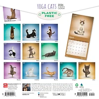 Yoga Cats 2026 Wall Calendar