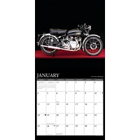 Classic Motorcycles 2026 Wall Calendar