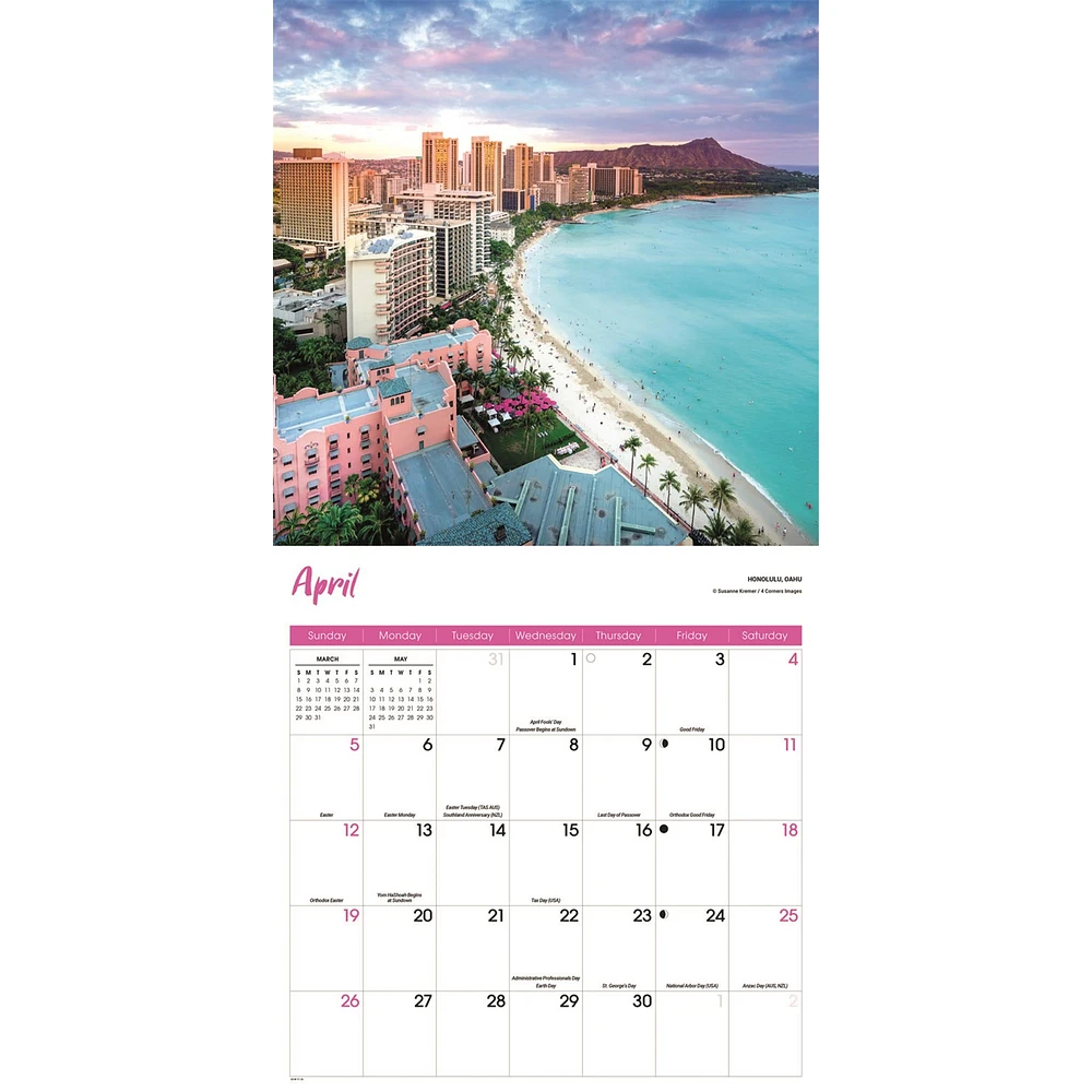 Hawaii Wall  2026 Calendar