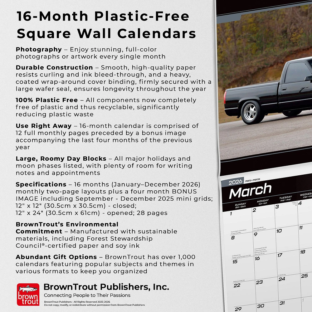 Chevy Super Sport 2026 Wall Calendar - Online Exclusive