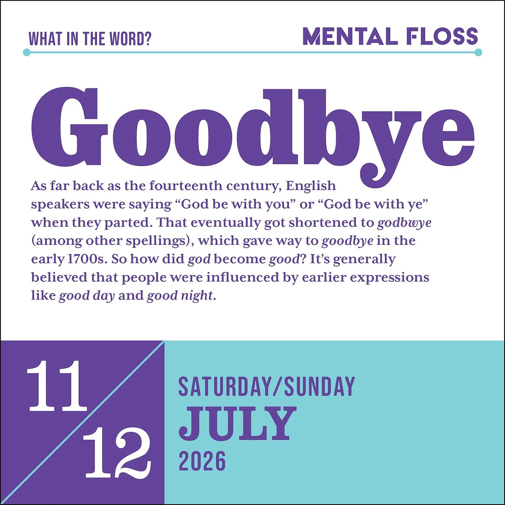 Word Nerd 2026 Box Calendar - Online Exclusive