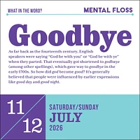 Word Nerd 2026 Box Calendar - Online Exclusive
