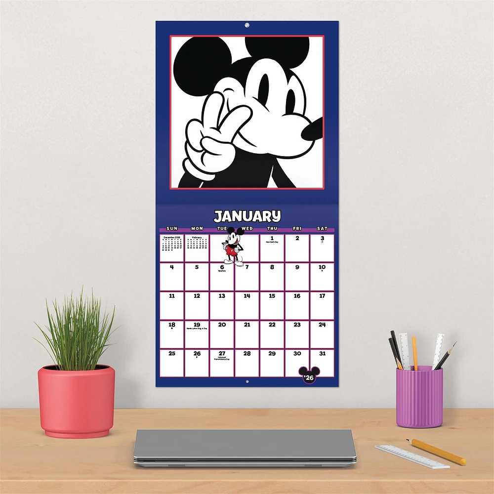 Mickey Mouse 2026 Wall Calendar