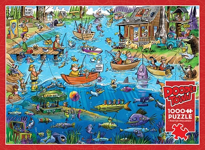 DoodleTown Gone Fishing 1000 Piece Puzzle