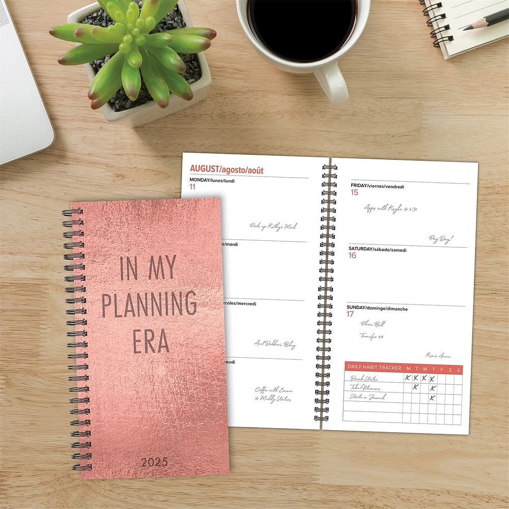 Planning Era Spiral Weekly Planner 2025 Calendar