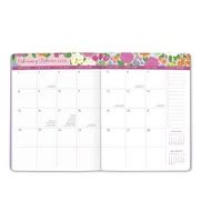 Secret Garden Just Right Bilingual 2025-2026 Monthly Planner Calendar