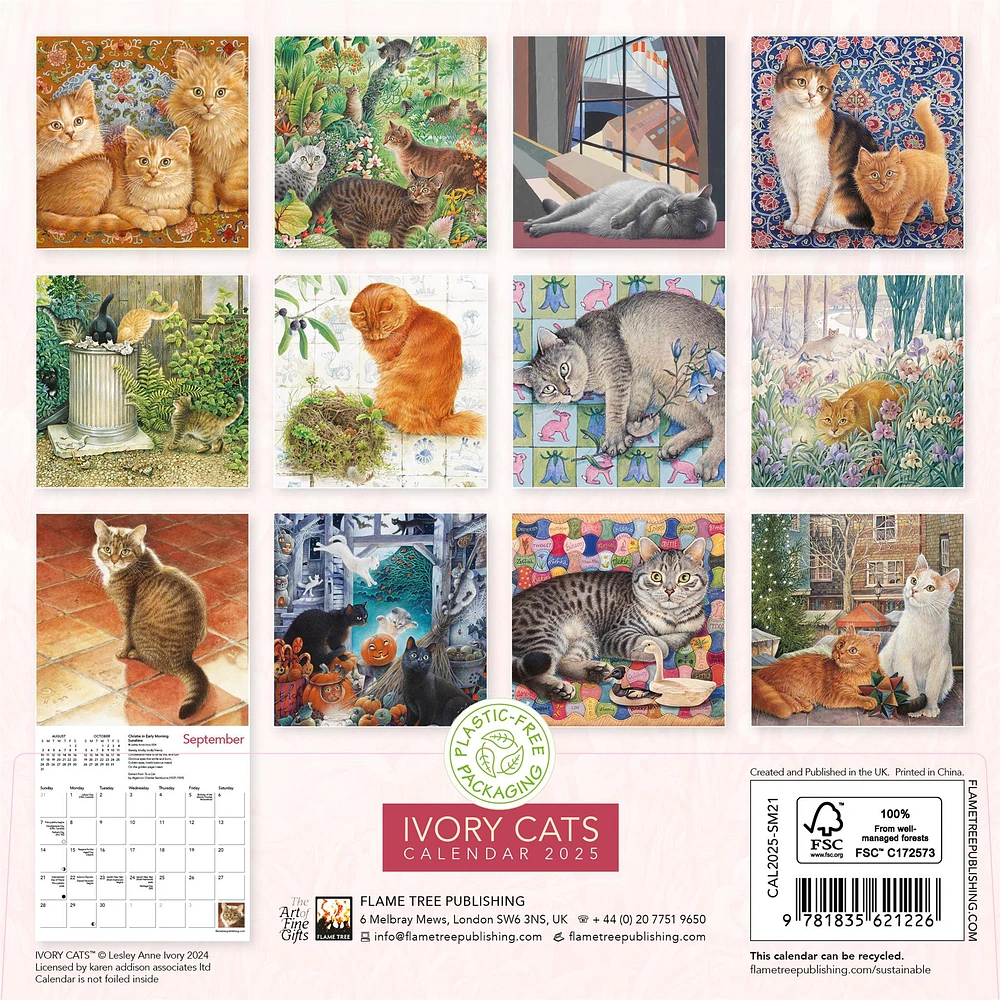 Ivory Cats Mini 2025 Calendar - Online Exclusive