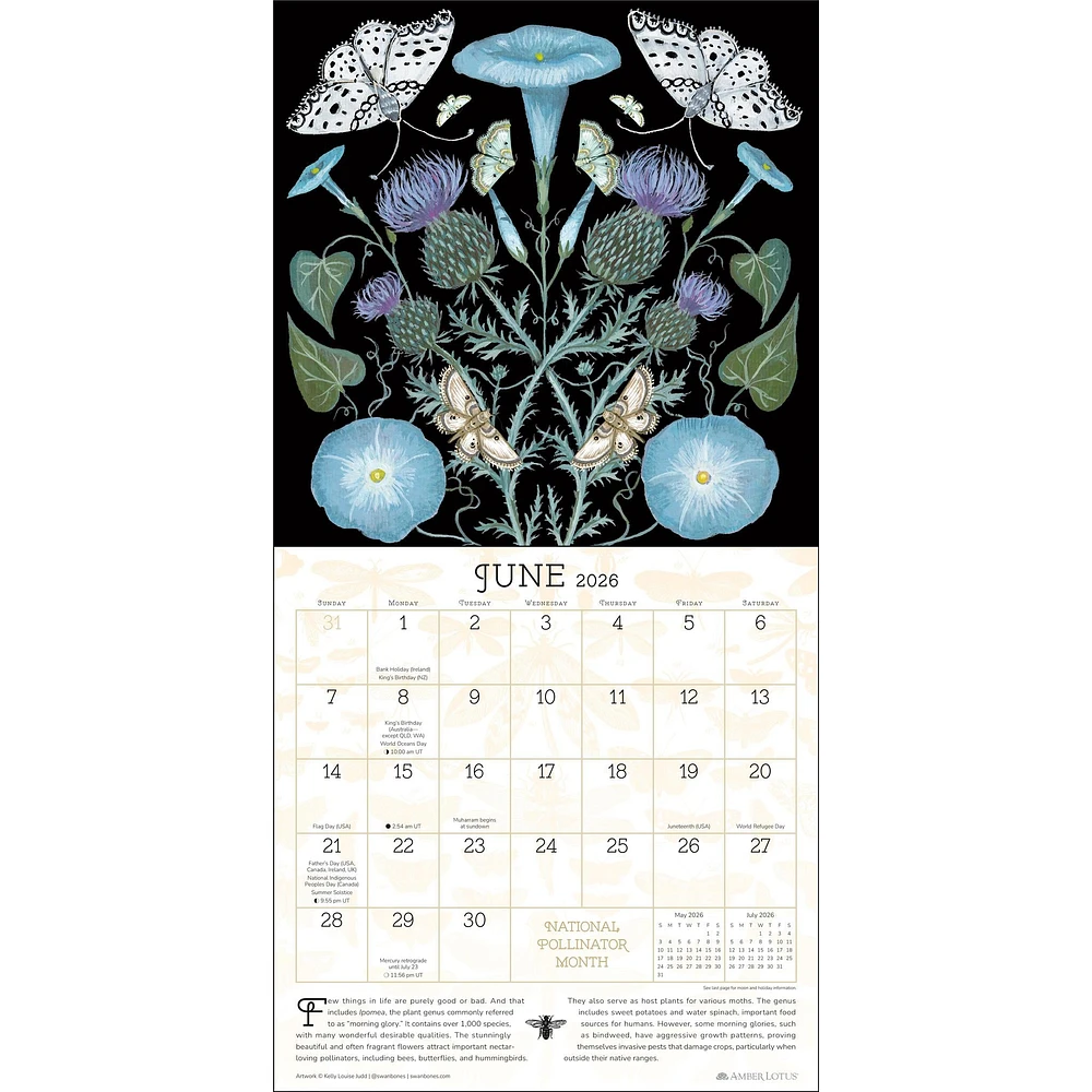Praise For The Pollinators 2026 Wall Calendar - Online Exclusive