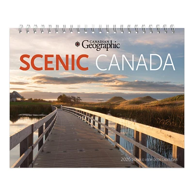 Canadian Geographic Scenic Double View 2026 Easel Calendar