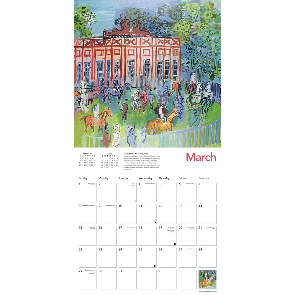 Raoul Dufy 2026 Wall Calendar - Online Exclusive