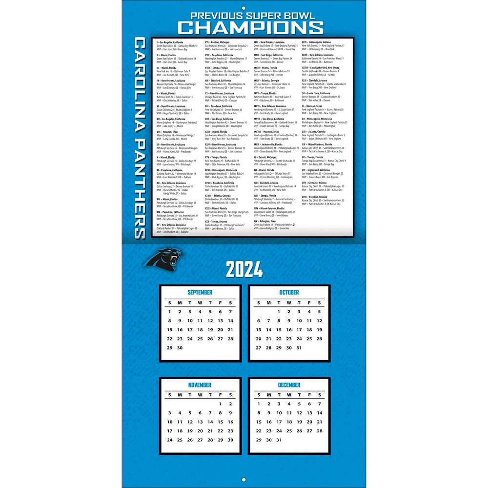 NFL Carolina Panthers Wall 2025 Calendar - Online Exclusive